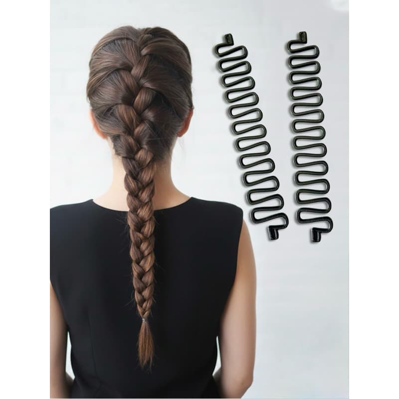 Fixador de Trança Mágico Flexível | Acessório para Penteado Fácil, Coque e Tranças Profissionais