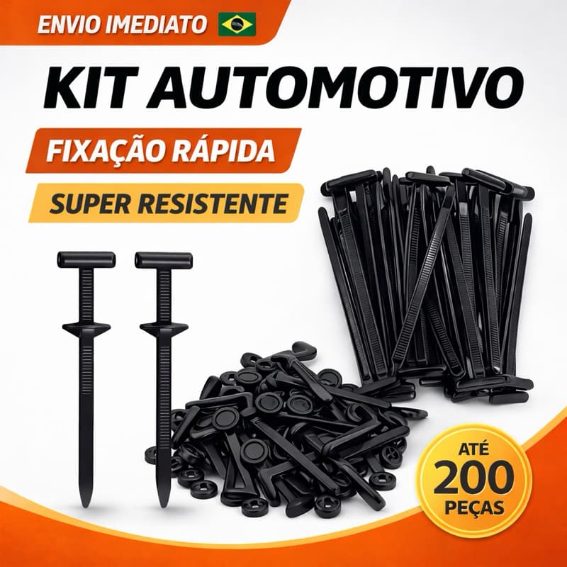 Abraçadeira Automotiva Fivela Nylon Com Trava Reforçada Kit 30 50 100 200 Peças Universal
