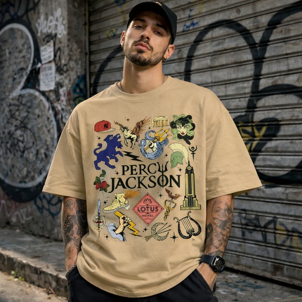 Camiseta Geek Percy Jackson Streetwear Masculina Premium 100% Algodão Envio Rápido