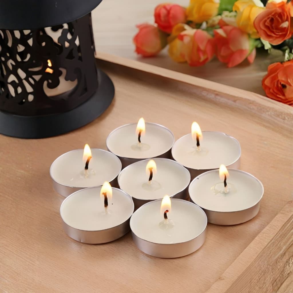 Kit 48 Velas Rechaud Parafina Suporte Alumínio Decorativas Para Casamento Namorados Sortidas