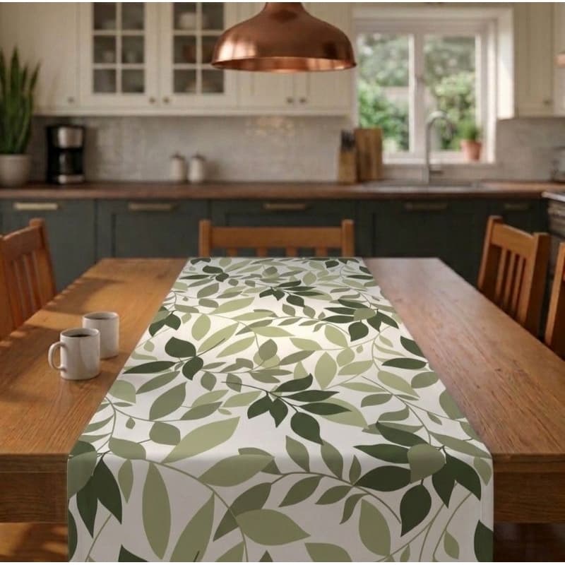 Trilho Caminho De Mesa 6 Cadeiras 0,45cm X 1,80M Percal Premium