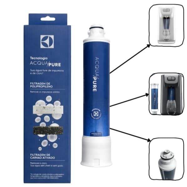 Filtro de Água Acqua Pure Electrolux - Remove Cloro, Micropartículas e Odores