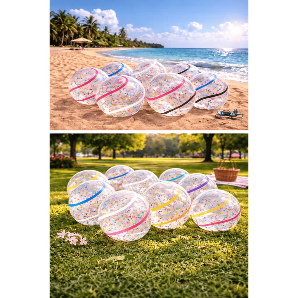 30 Bolas Vinil Confete Marmorizadas Especial 35cm Para decoração, piscina e doações bola de vinil bola de parque