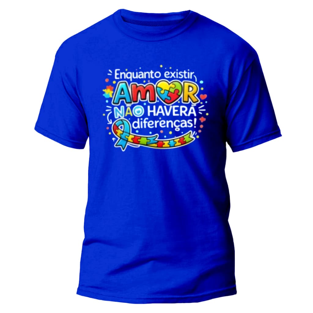 Camiseta do Autismo Camisa Autista Respeito e Amor 100% Algodão Envio Rápido