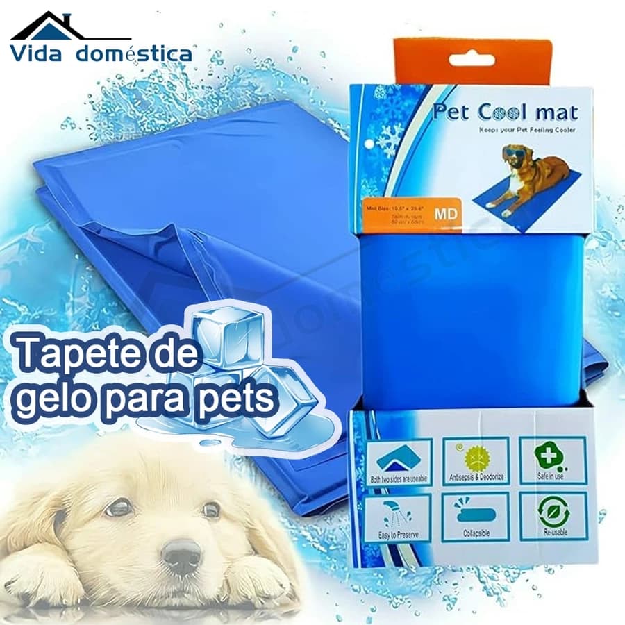 Tapete Gelado Gel Refrescante Meu Pet Tamanho Grande 50x65cm