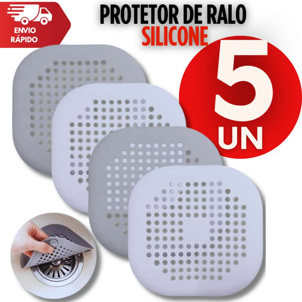 Kit Protetor Ralo De Silicone Para Banheiro Pia De Cozinha Banheira Lavanderia Anti Inseto Multiuso