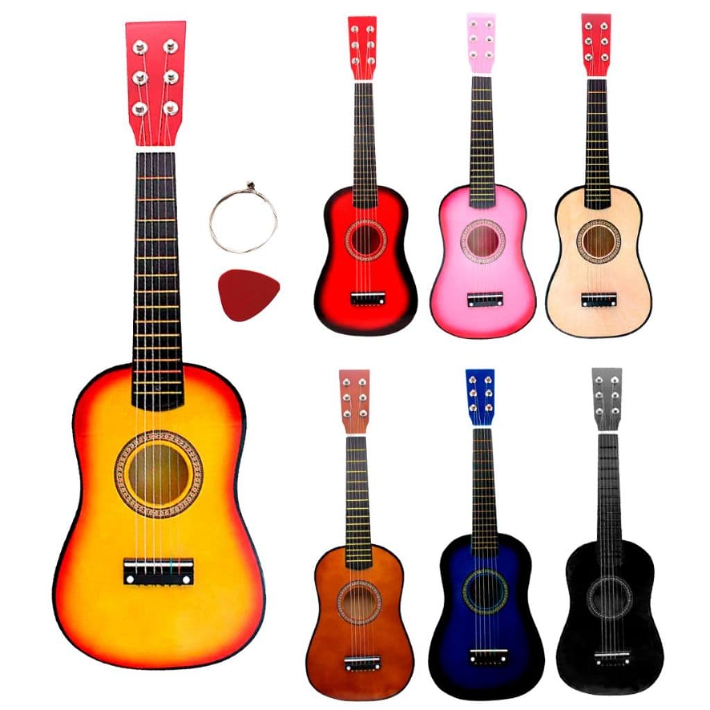 Mini Violão Palheta Infantil Corda Em Aço Acústico Crianças