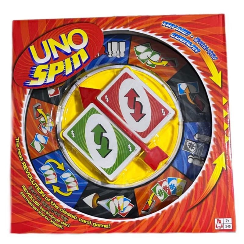 Jogo De Cartas Uno Spin Roleta Giratória Lançamento Diversão Família