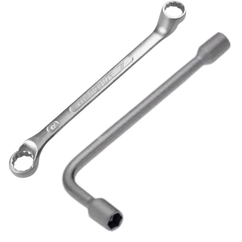 Kit Chave 1 Estrela 25/28 + 1 Chave Biela 17mm Aço cr vnd