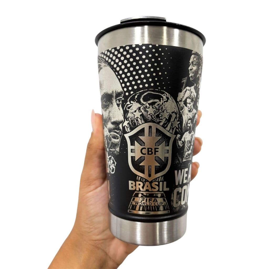Copo Térmico Personalizado Copa 2026  Hexa Gravação Laser 473ml