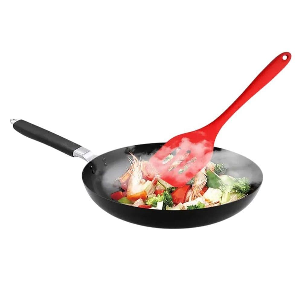 Kit Utensílios Cozinha de Silicone 5 Peças pincel /Batedor /Espátula furada/bolo/pequena- Sortido