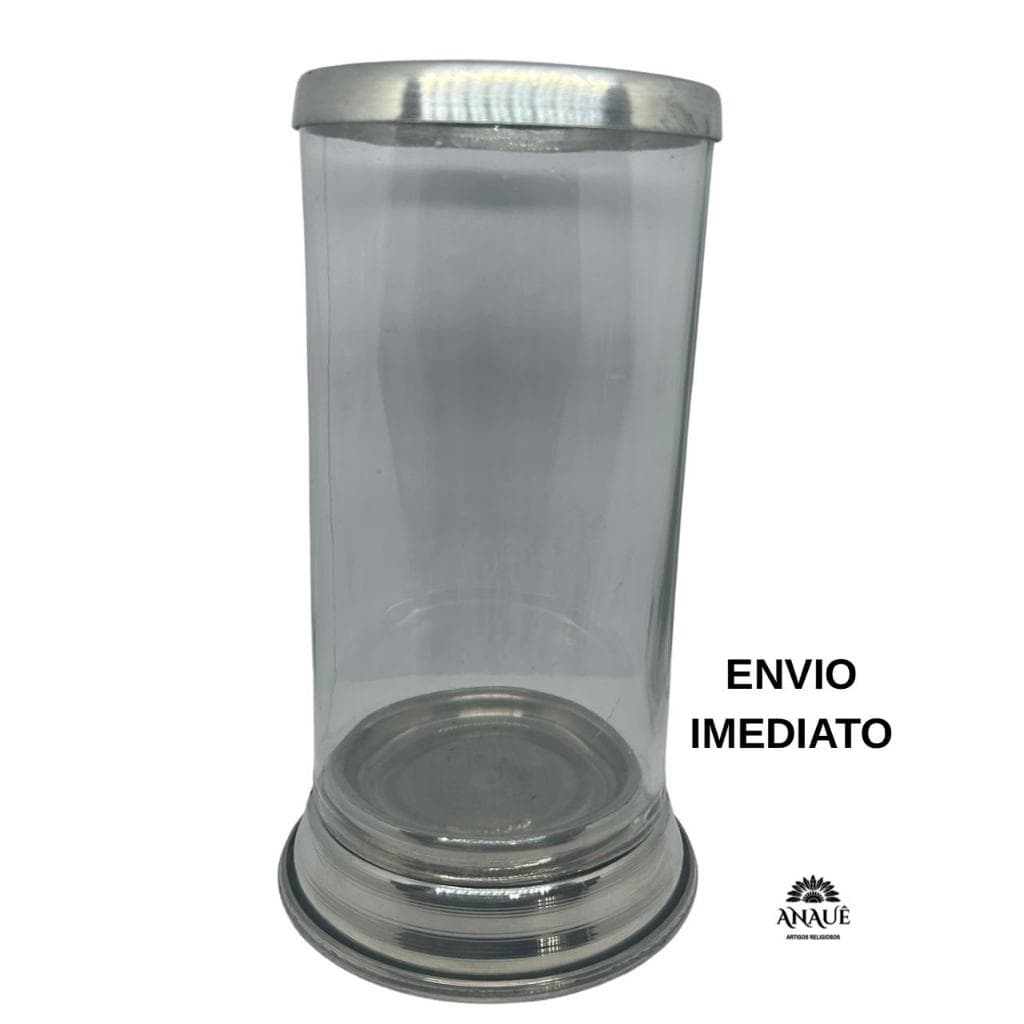 Suporte Para Vela De 7 dias, Protetor de Vela, Castiçal de Vidro Transparente