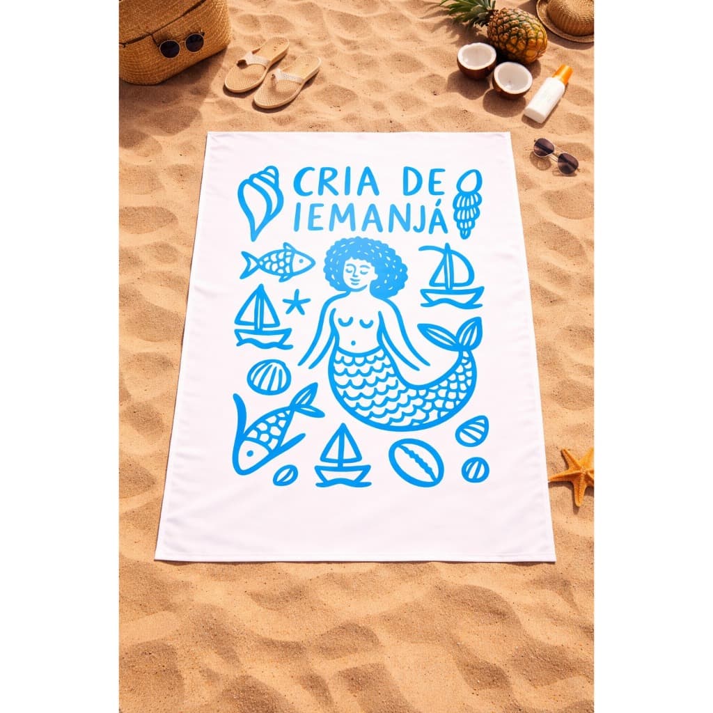 Canga de Praia Cria de Iemanja Branca e Azul