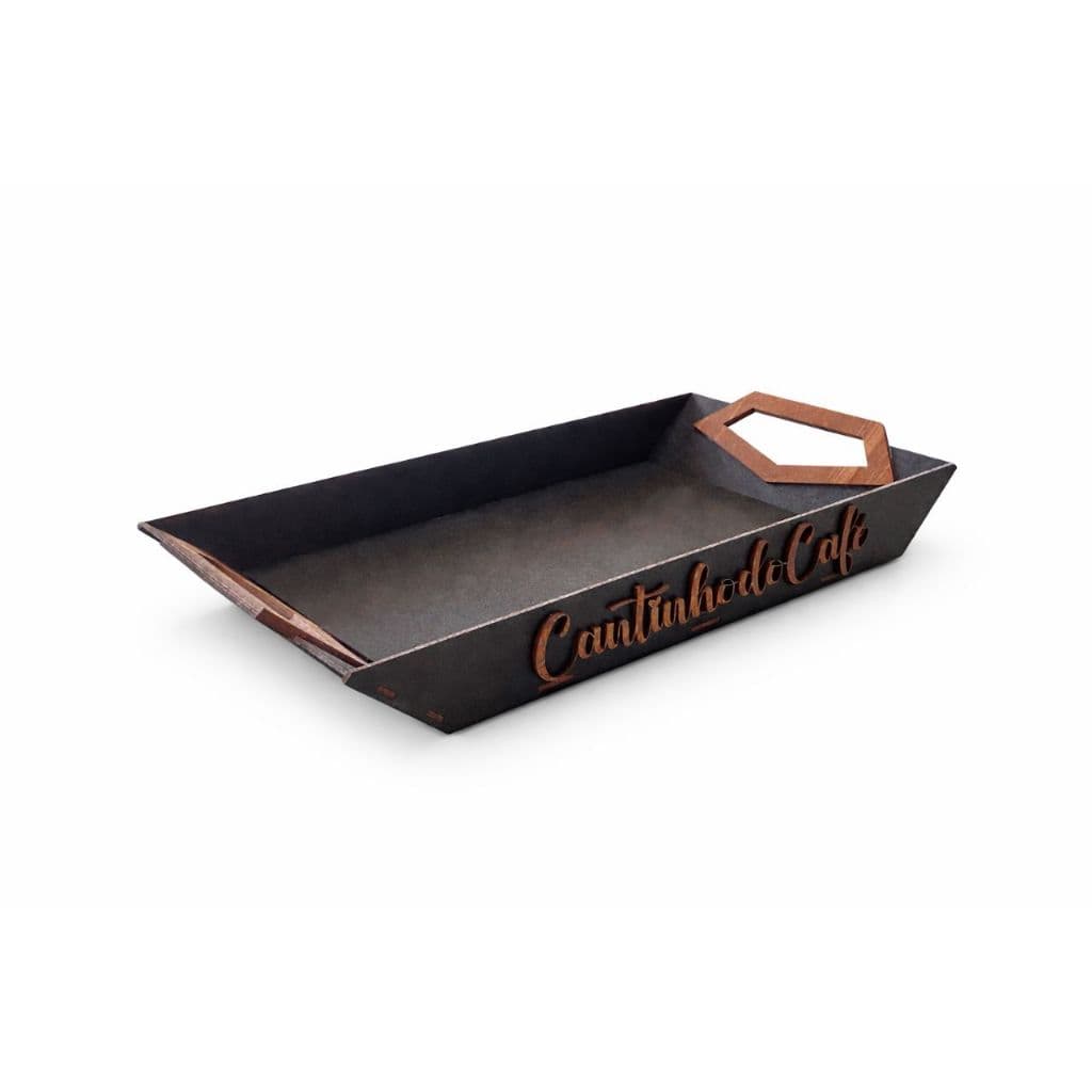Bandeja Cantinho do Café MDF 40x20x5 com Alça –  Decoração Moderna