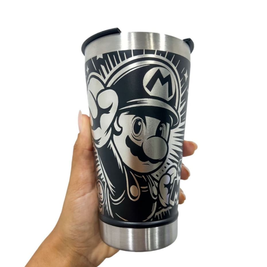 Copo Térmico Super Mario Inox Tampa 473ml