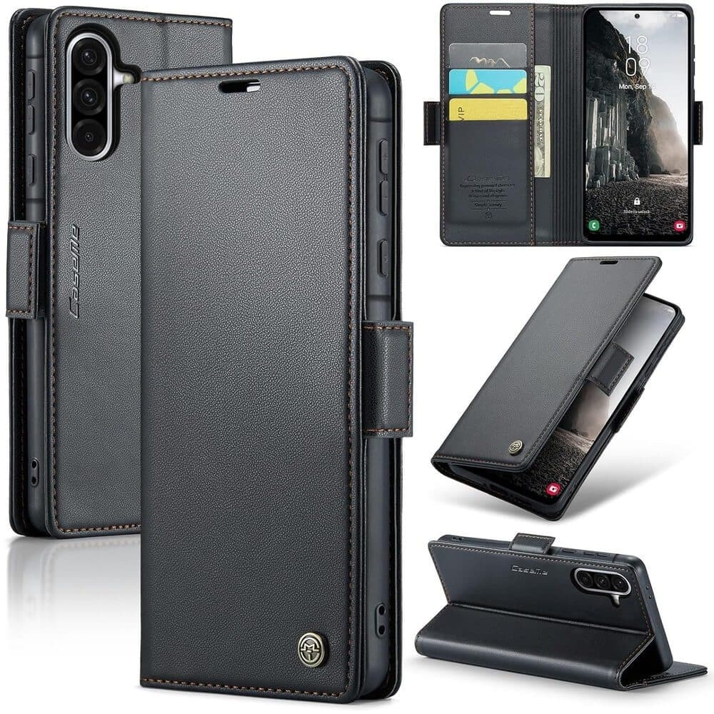 Capa Carteira Caseme Couro com fechamento Magnético para o Samsung Galaxy A56