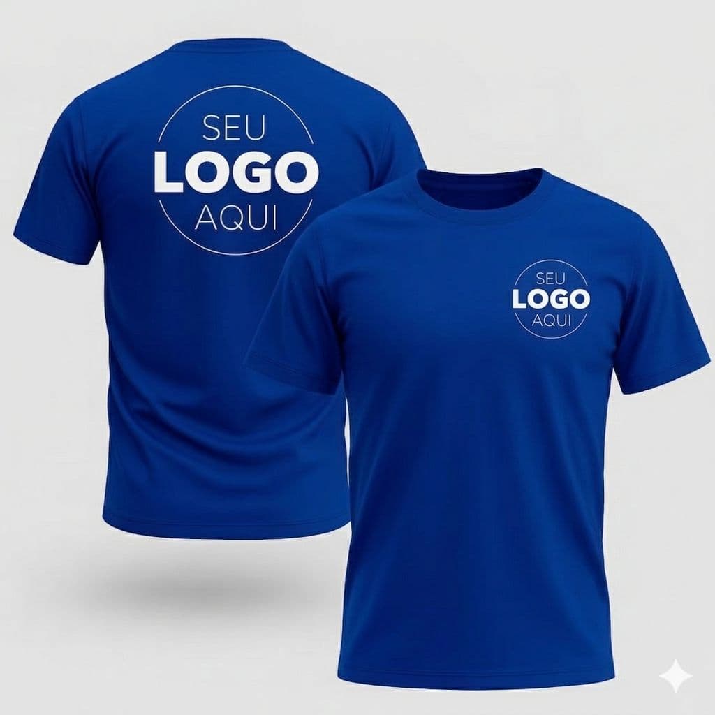Camiseta Basica Personalizada Logo da Seleção Brasileira Estampa Premium Uniforme Empresa