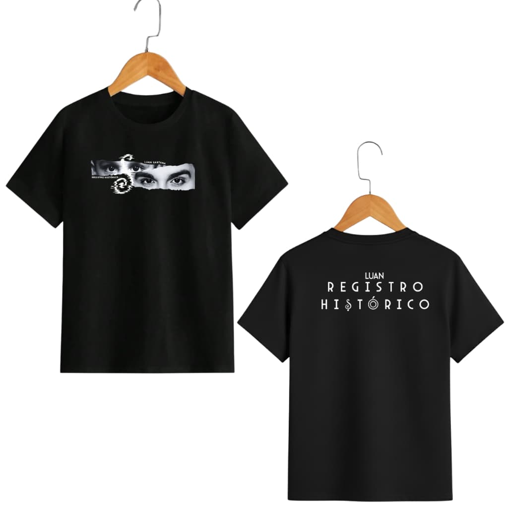 CAMISETA ESTAMPADA REGISTRO HISTORICO FRENTE E COSTAS ROUPA FÃ SERTANEJO UNIVERSITARIO