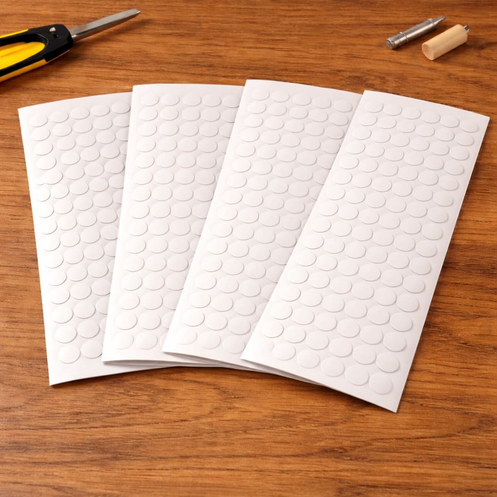 Kit 4 Cartelas com 208 Adesivos Tapa Furo Branco TX PVC Autoadesivo 13mm