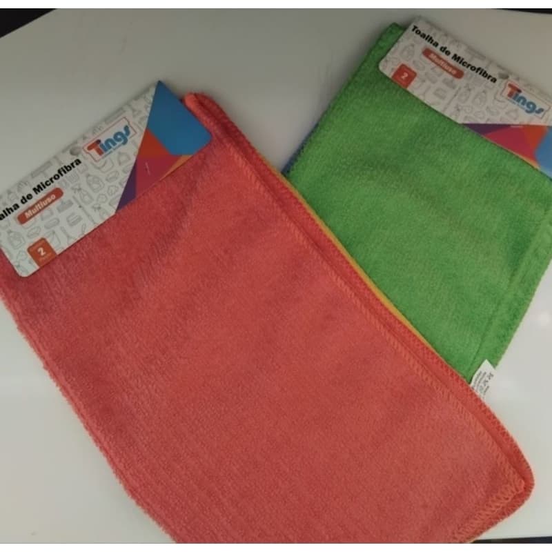 Pano de limpeza microfibra 35x35 cm 2 unidade