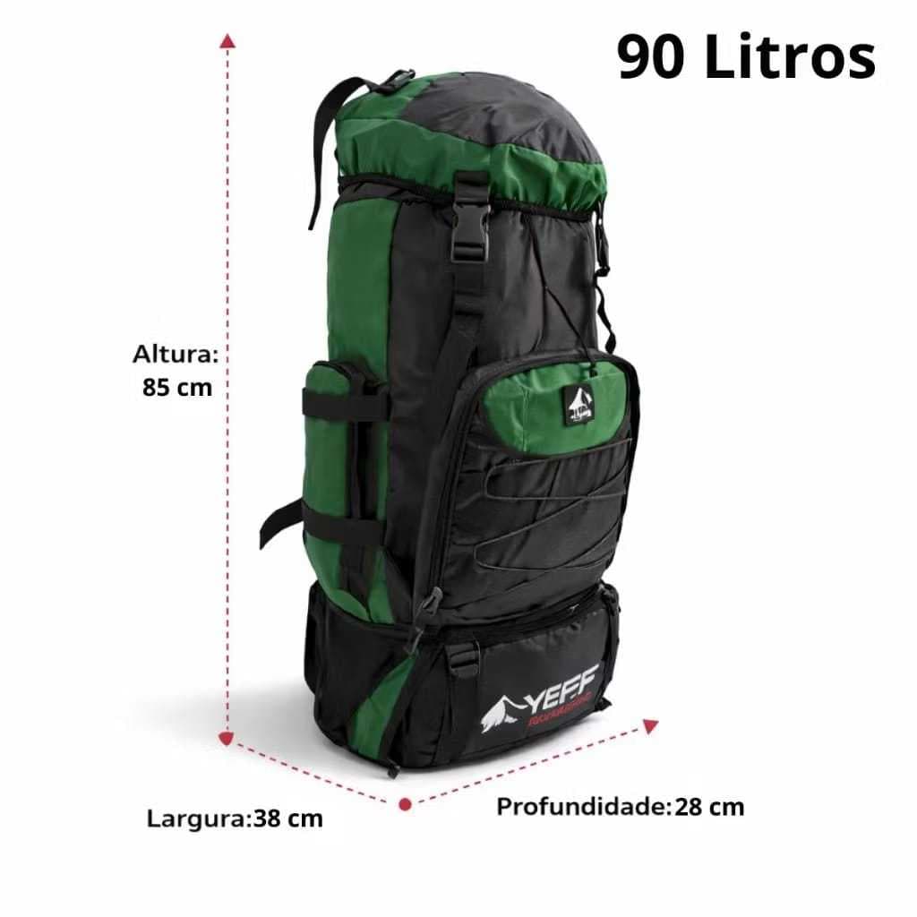 MOCHILA CARGUEIRA TRILHAS 90 LITROS YEPP IMPERMEÁVEL MC3022#