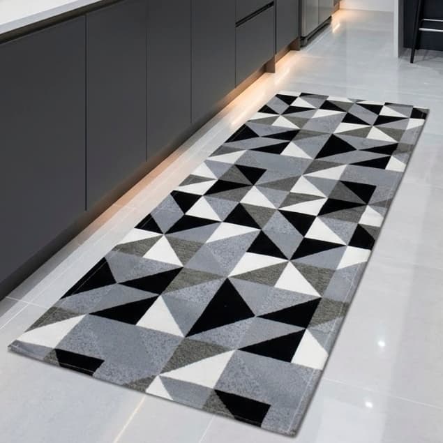 Passadeira 70x2m Antiderrapante Tapete Cozinha Corredor Sala Lavável Várias Estampas Decorativo Resistente