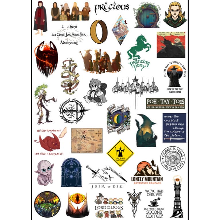 Adesivos Stickers Senhor dos Anéis - Lord of the Rings