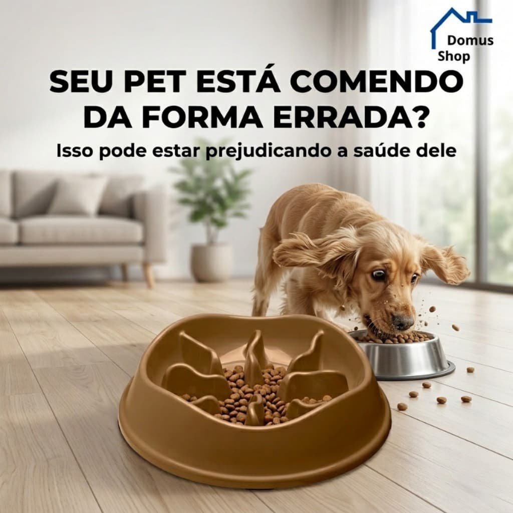 Comedouro Educativo Lento Médio Grande Porte Envio Rápido Comedouro Interativo Slow