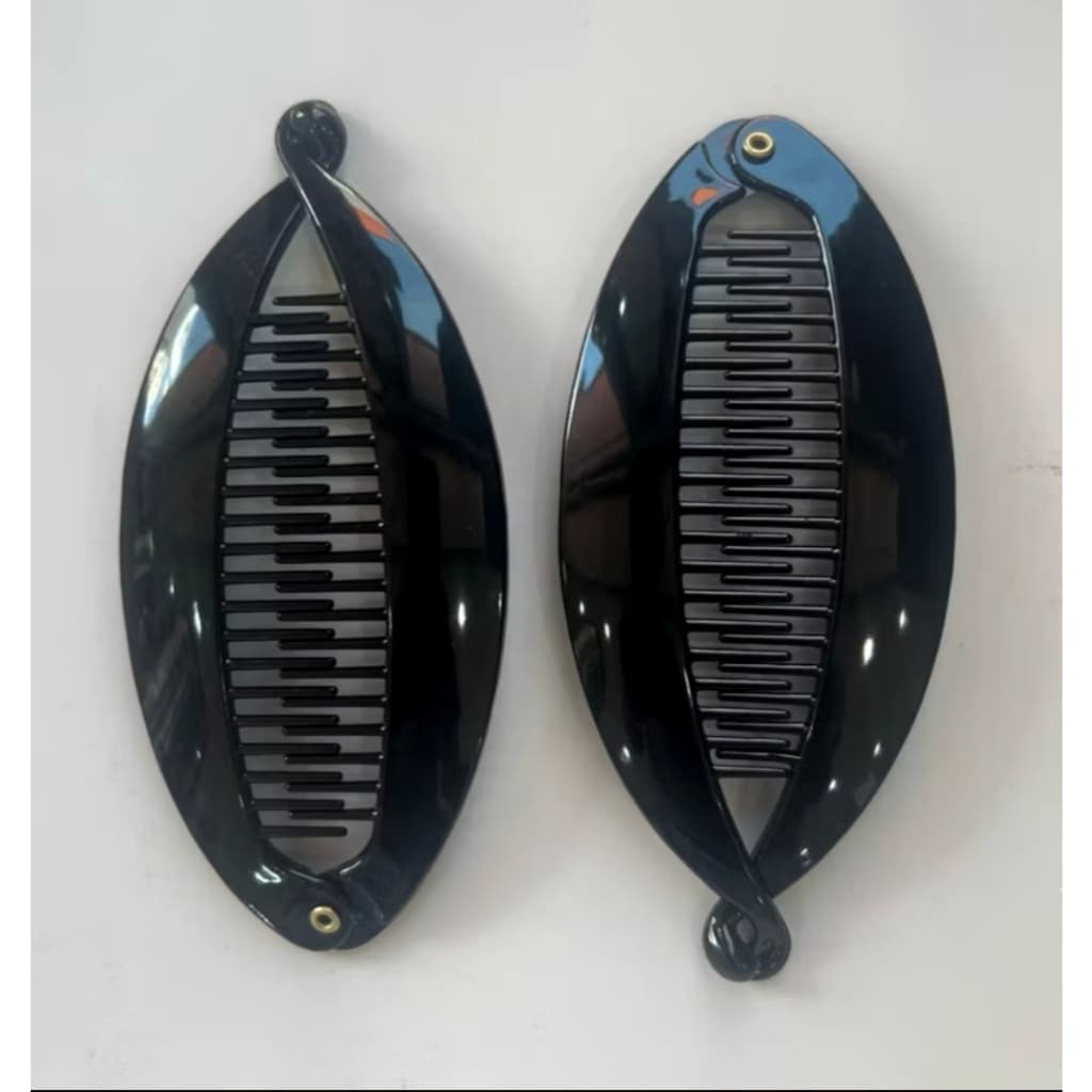 Presilha de Cabelo Banana Vintage 12cm – Kit 2 Peças Prendedor de Cabelo Prático Coque e Rabo de Cavalo