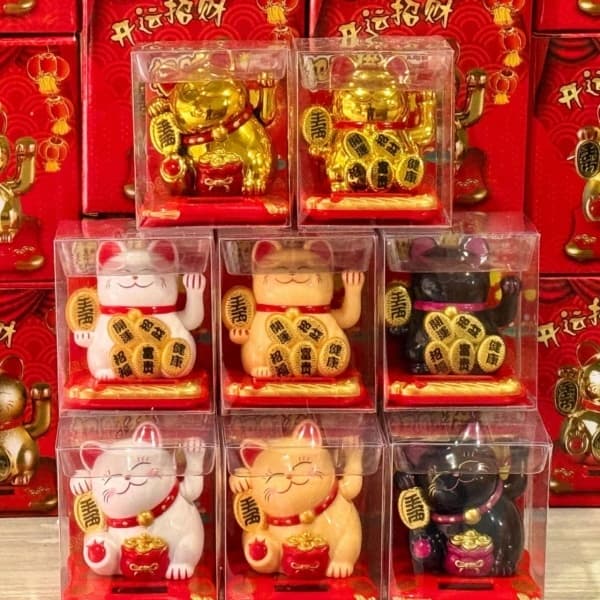 Maneki Neko Gato da Sorte Japonês/china Solar