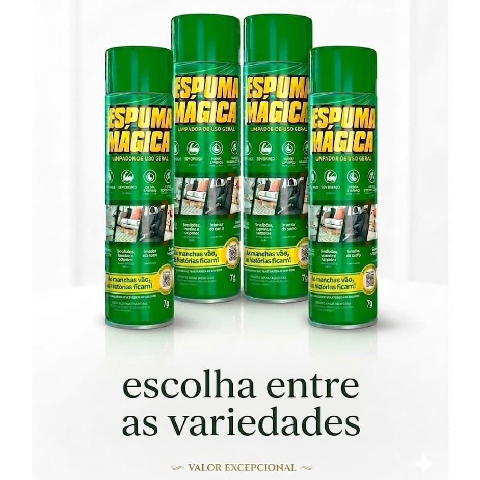 Espuma Magica Limpador Instantâneo De Uso Geral 400ml - Escolha a Variedade