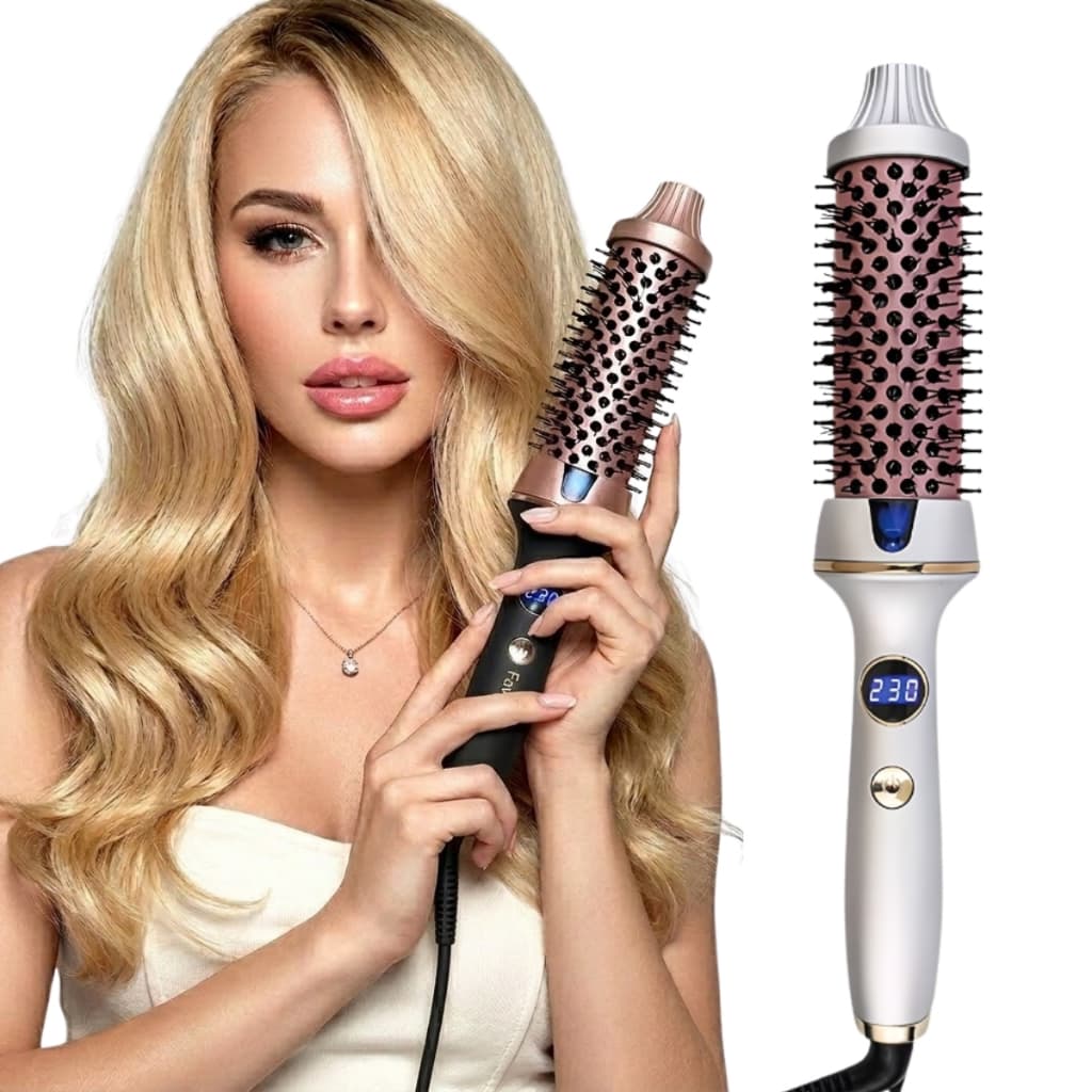 Escova Alisadora  Modeladora Eletrica Profissional Bivolt 3 em 1  Alisa Modela Efeito Salão