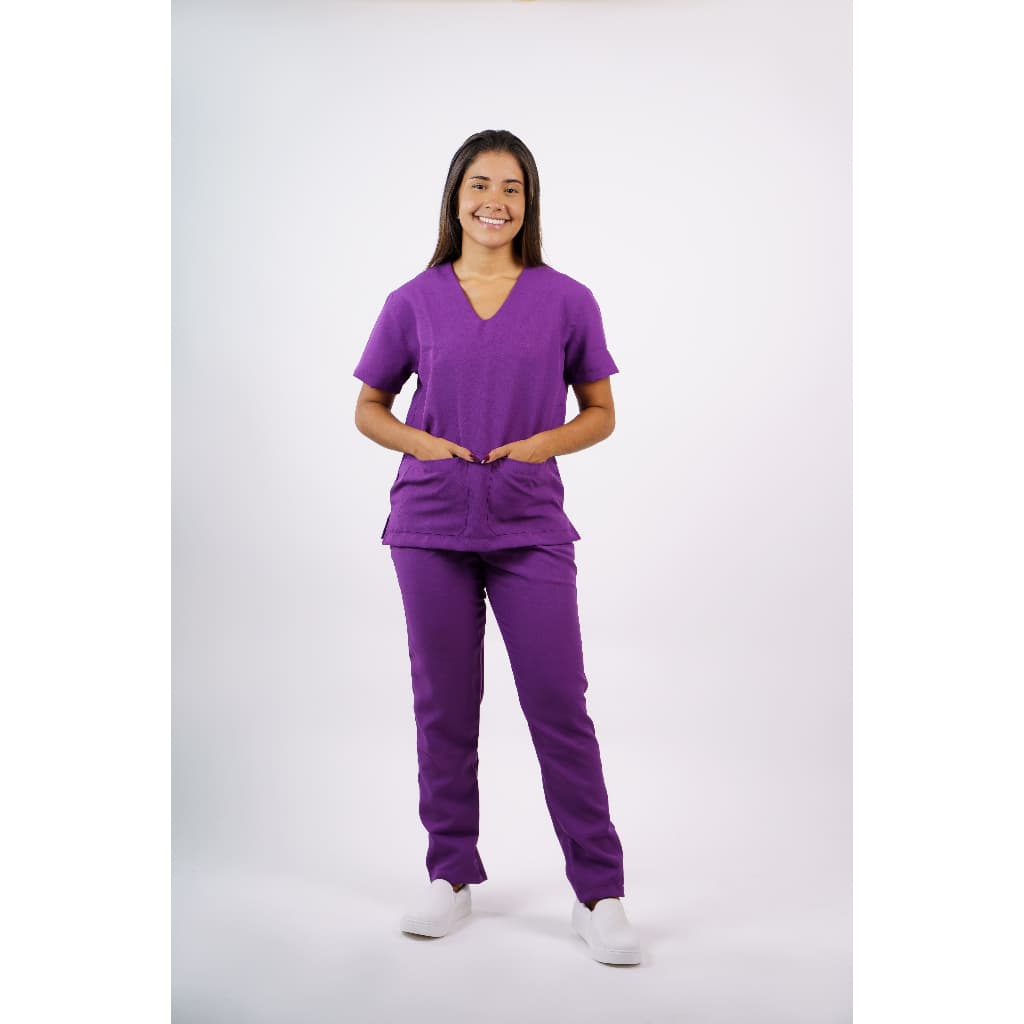 Conjunto Pijama Hospitalar Scrub Feminino em Oxford Calça e Blusa