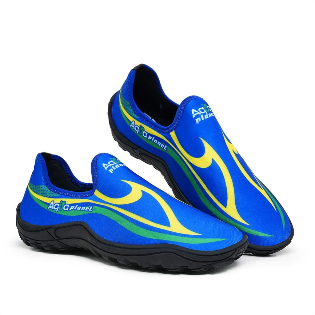 Tenis sapatilha aquatica anti derrapante Neoprene leve calce facil  COSTURADA cores Brasil Copa do mundo 2026