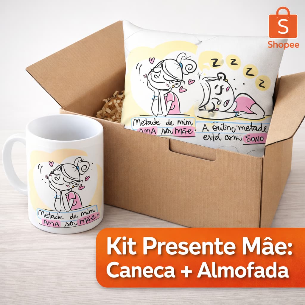 Kit Presente Dia das Mães - Caneca + Almofada – Criativo, Lindo e Pronto para Encantar