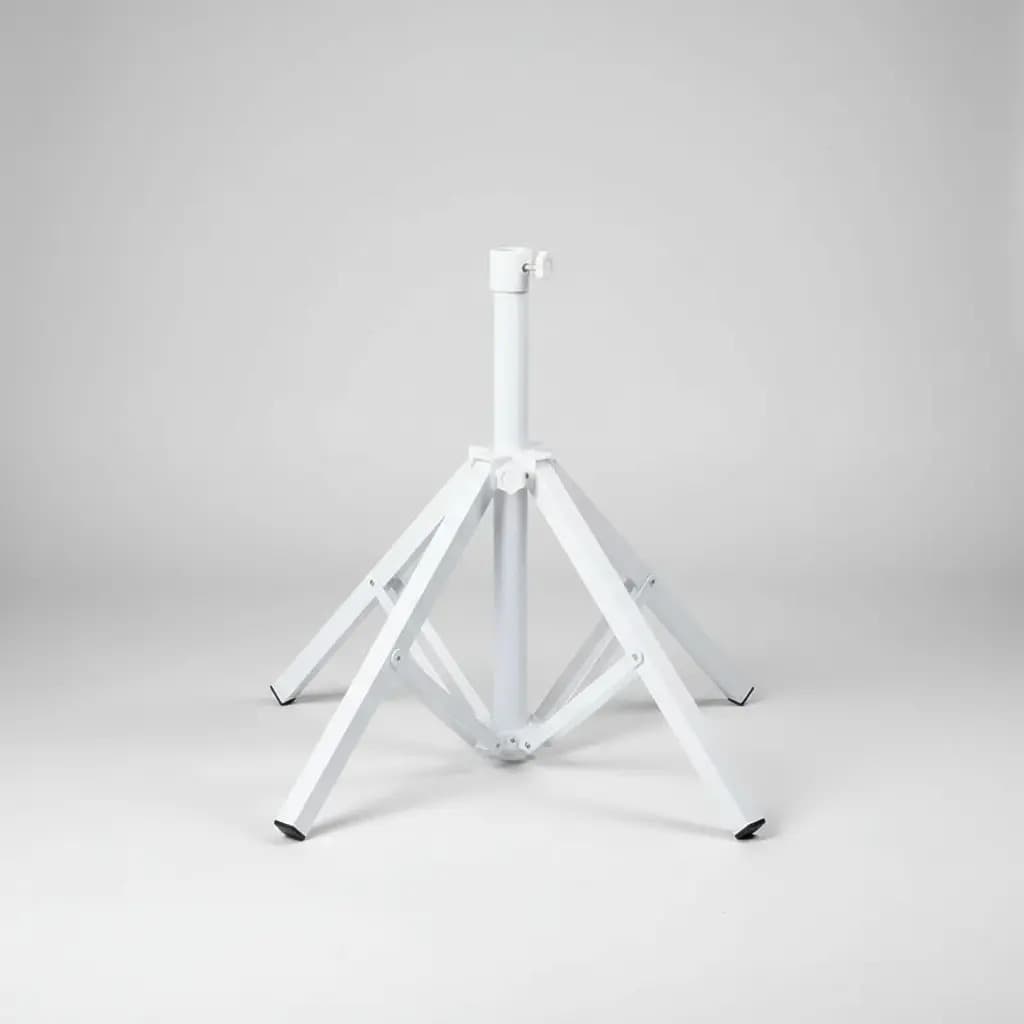 Suporte Base Guarda Sol Ombrelone Piscina Branco Metal