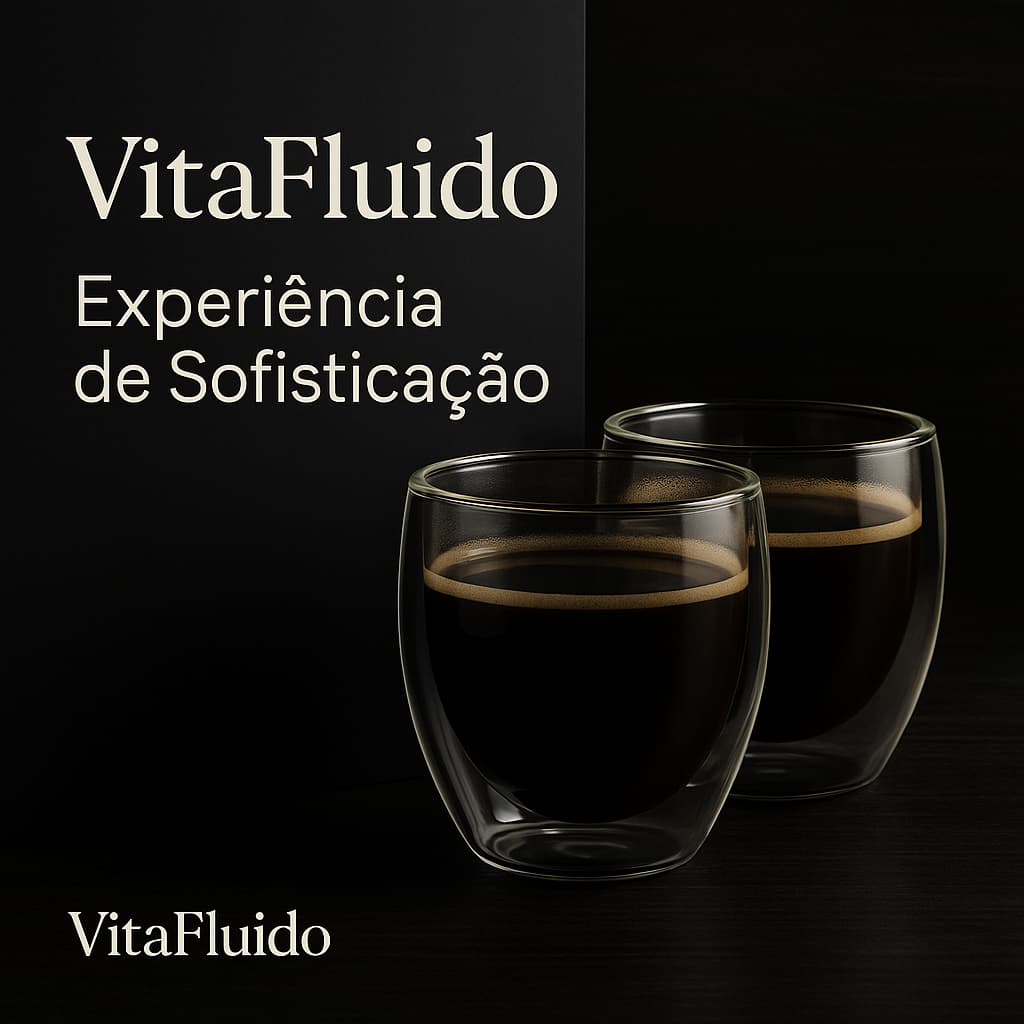 Conjunto Copos Vidro Parede Dupla 80ml Elegante Sofisticado