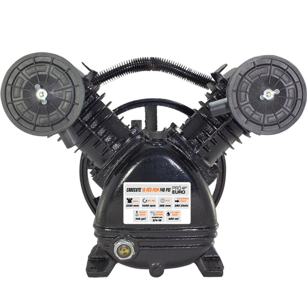 Cabeçote Compressor de Ar Ferro Fundido 2 Pistões,2.2kw