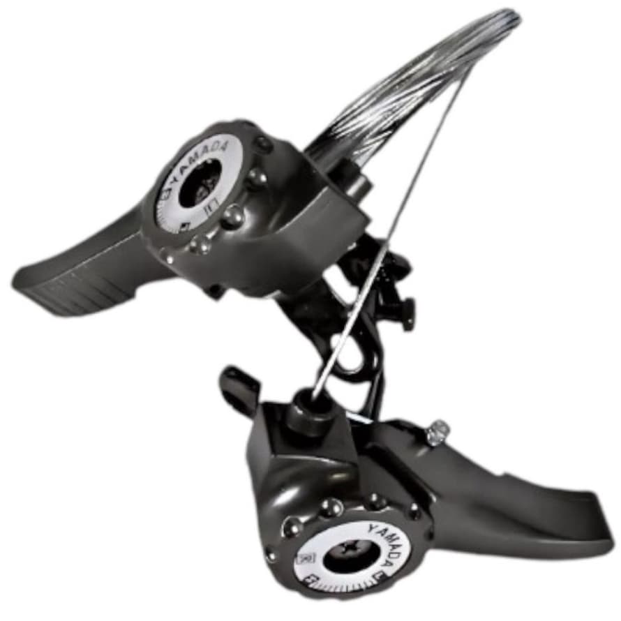 Par Alavanca Passador Trocador de Marchas Yamada Nylon com Cabos Bicicleta Bike 18 Marchas 18v 6v
