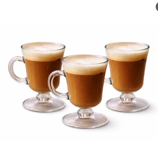 ☕ Jogo 3 Canecas Café Cappuccino Vidro 250ml Xícara Transparente ⚡️