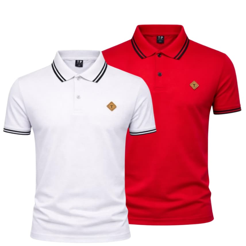 Kit 2 Camisa Gola Polo 100% Algodão Malha Fria