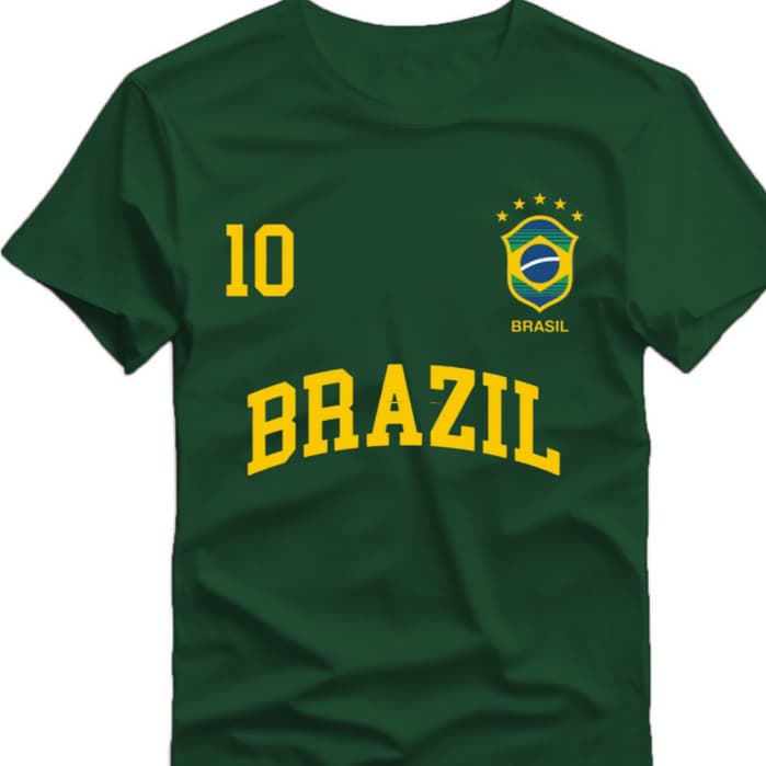 camiseta masculina algodão brasil 10 estilo Futebol  Unissex Casual camisa Premium envio rapido