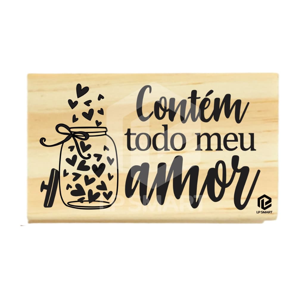 Carimbo Dia das Mães - Contém todo meu amor - 3cm x 6cm - CDM019