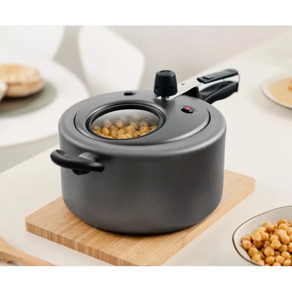 Panela De Pressão 6 Litros Grande Com Visor Vidro Mta antiaderente teflon