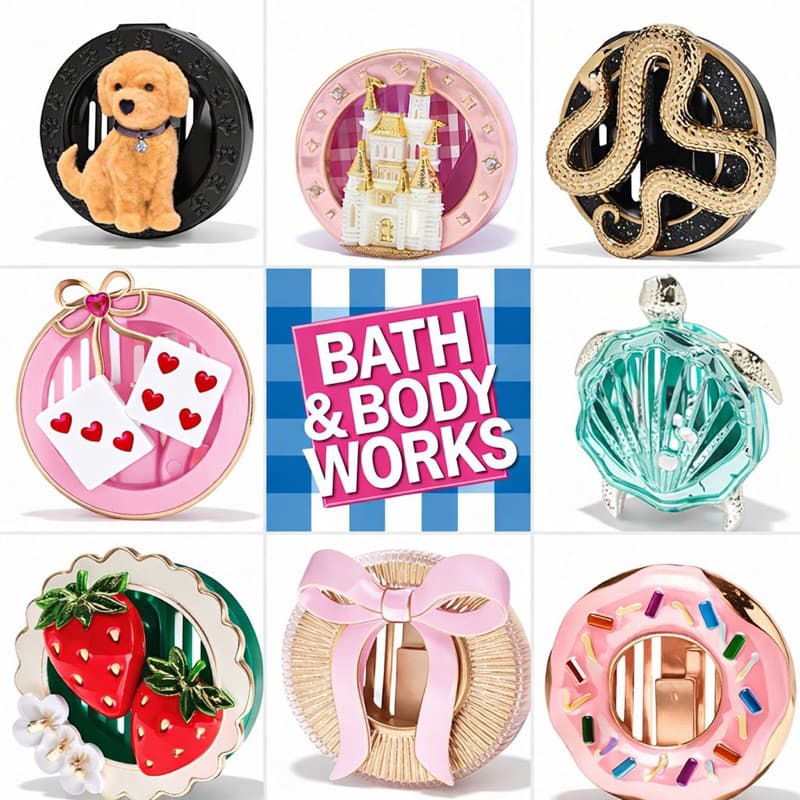 Fragrância e suporte de carro Bath & Body Works (vendido separadamente)