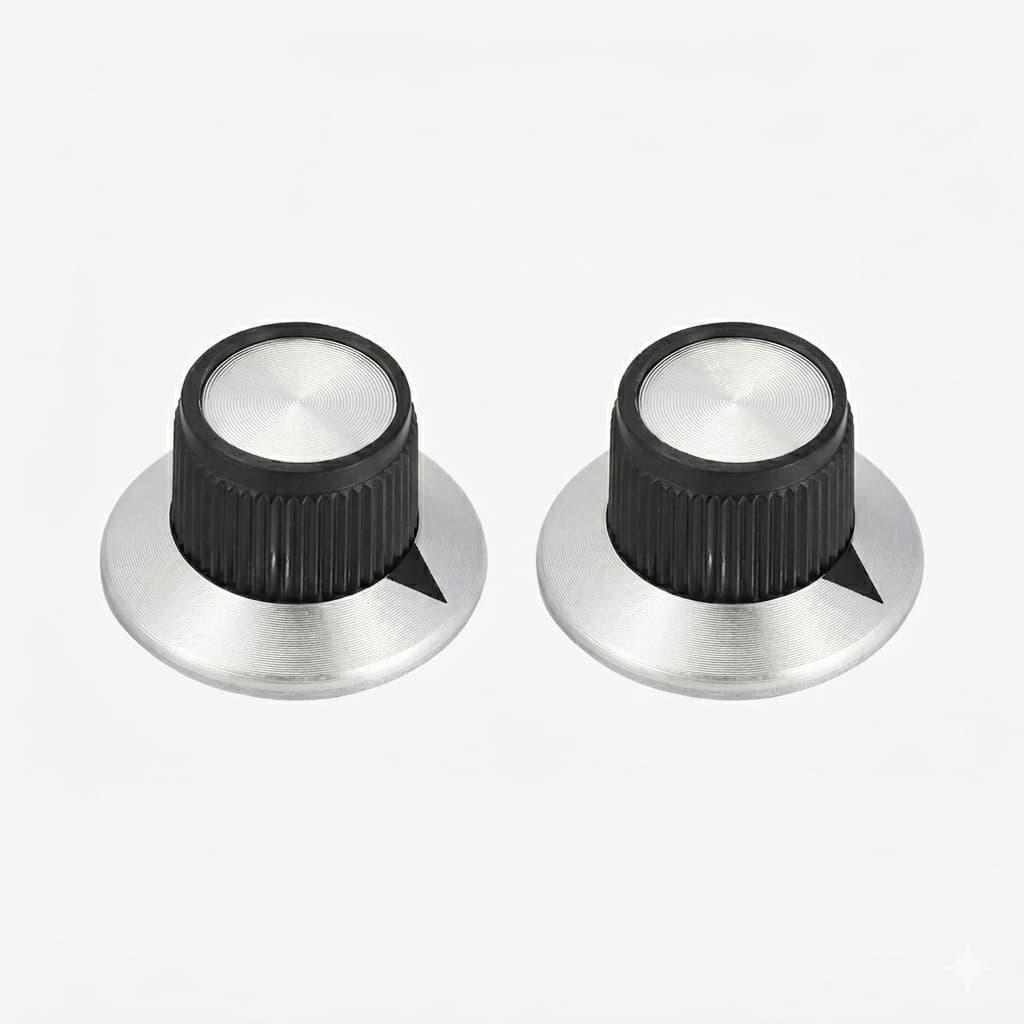 2 Knob Vintage Seta parafusado para guitarra baixo violão pedal amplificador etc