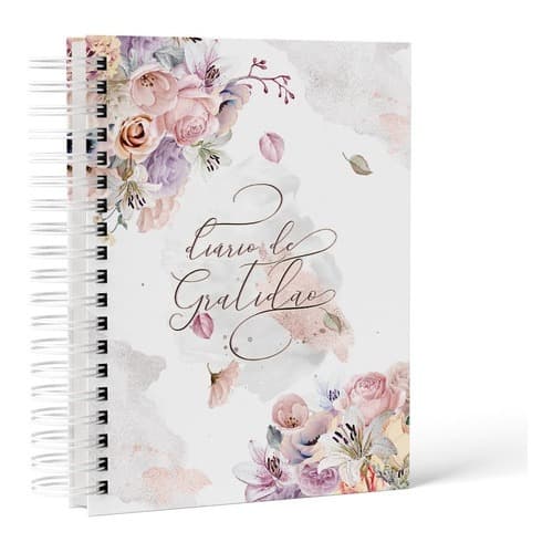 Diário da Gratidão Feminino Floral Capa Dura | Autoconhecimento, Reflexão e Positividade