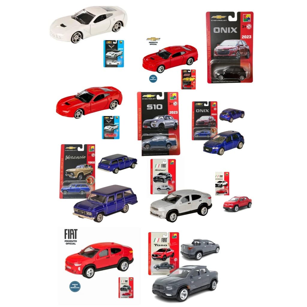 Miniaturas de carrinhos de ferro colecionáveis - escala 1:64