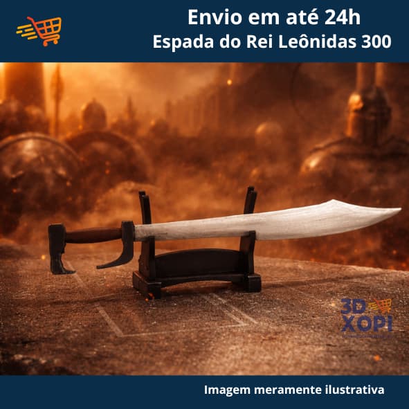 Espada do Rei Leônidas 300 Esparta Miniatura Decorativa Realista