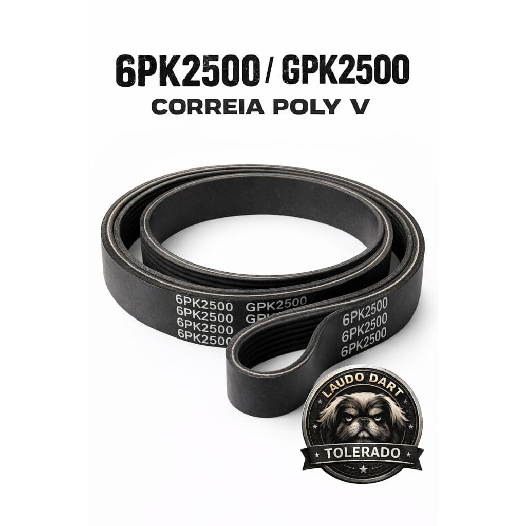 Correia Poly V 6PK2500 GPK2500 Serpentina Acessórios Chrysler Ford Audi